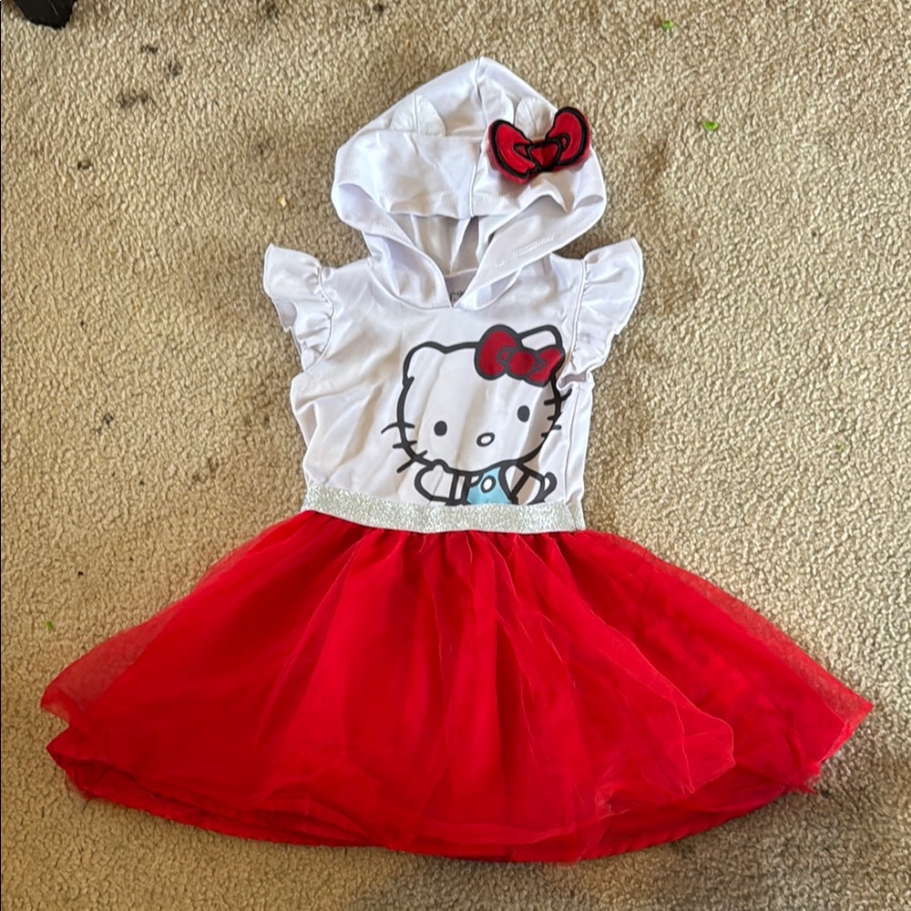 Hello Kitty Red and White Tutu Dress